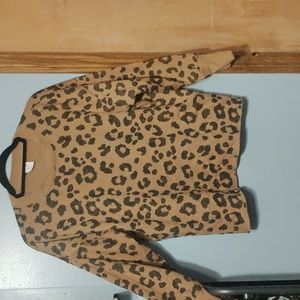 Tan Leopard Print Sweatshirt